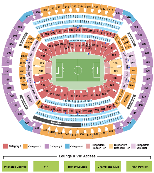 MetLife Stadium World Cup Seating Chart